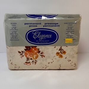 Vintage Elegance Permanent Press Sheet Set – Twin – 3-Piece – Made in Canada NIP